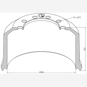 ΤΑΜΠΟΥΡΟ BPW 360x200/263mm 10X23