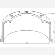 ΤΑΜΠΟΥΡΟ BPW 420x180/226mm 10X23