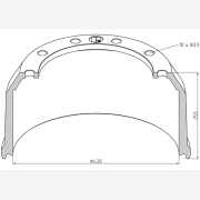 ΤΑΜΠΟΥΡΟ BPW 420x180/253mm