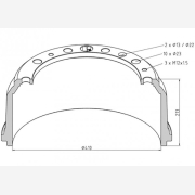 ΤΑΜΠΟΥΡΟ ΜERCEDES 418x140/215mm ΕΜ.ΥΔΡ.