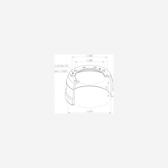 ΤΑΜΠΟΥΡΟ SCANIA 413x200/283mm ΟΠ.