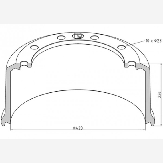 ΤΑΜΠΟΥΡΟ BPW 420x180/226mm ECO